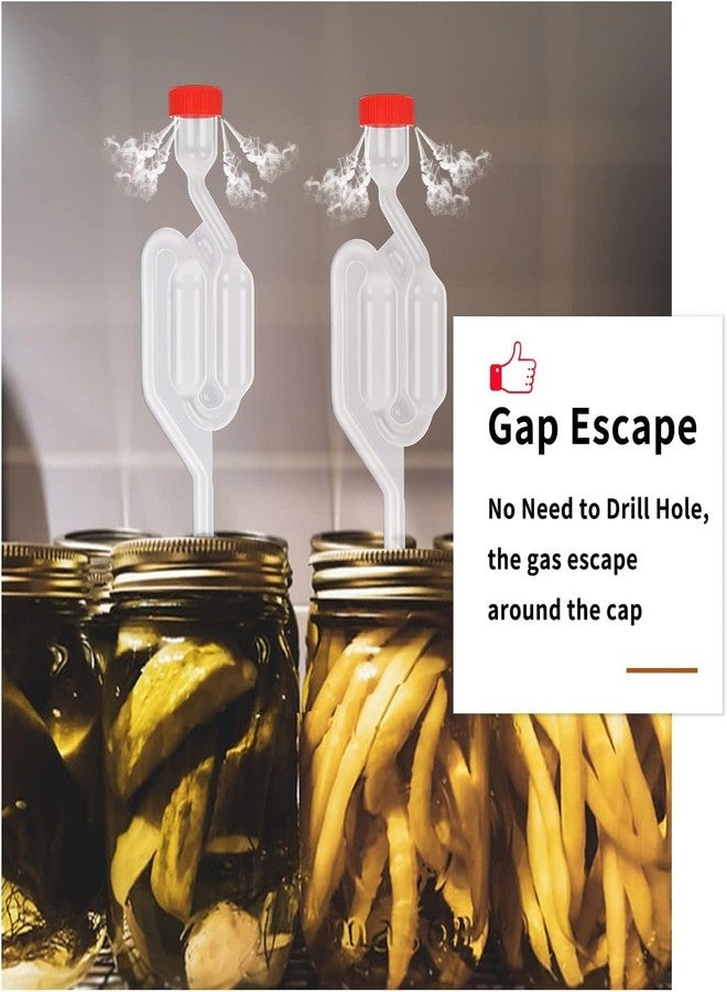 طقم صنع النبيذ المنزلي مكون من قطعتين، قفل هوائي لصنع النبيذ، طقم صنع النبيذ، أداة تخمير أساسية للمبتدئين في صناعة النبيذ المنزلي وعشاق النبيذ. - Image 4